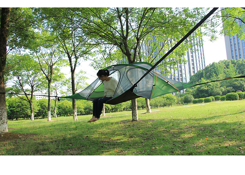 Cheap Goat Tents New Arrival 2 3 Person Aluminum Poles Double Layers Waterproof Mosquito Net Tree Dangling Hanging Camping Tent Barraca Bivvy   